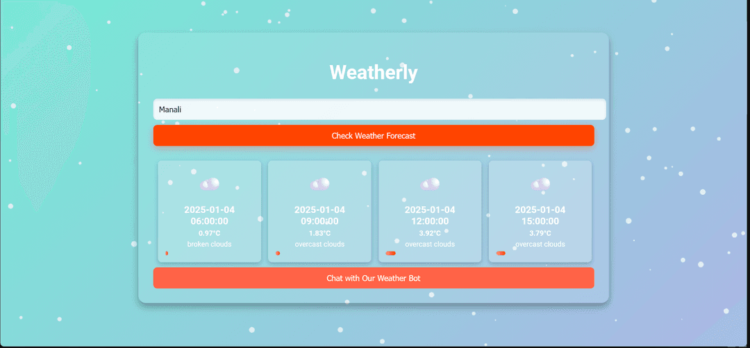 Climate prediction- Weatherly