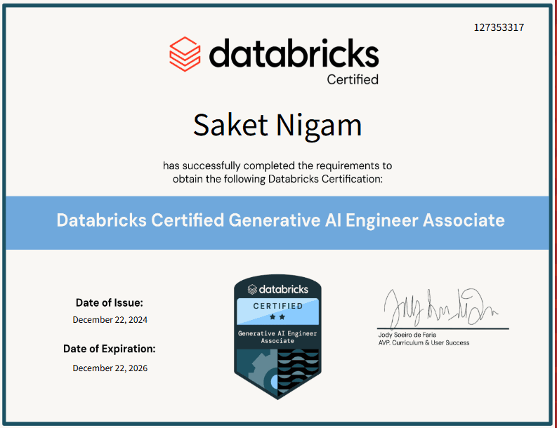 Databricks Generative AI Certification