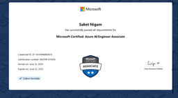 Azure AI Engineer Associate